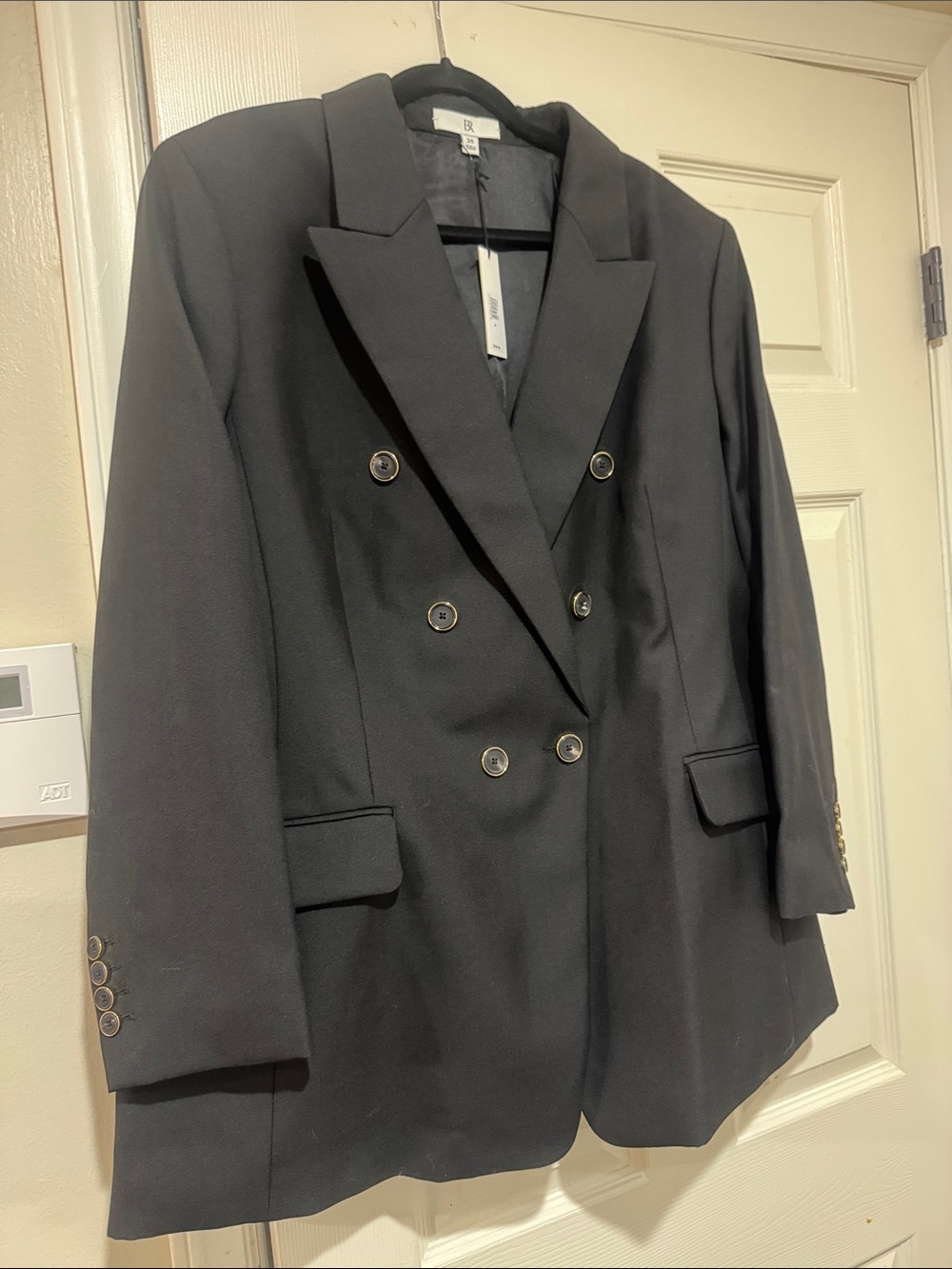 Banana Republic/Black Double-Breasted Blazer with Gold Buttons/NWT! US Size 20.
